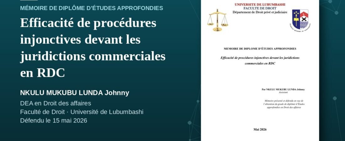 Efficacité de procédures injonctives devant les juridictions commerciales en RDC